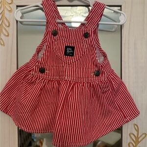 Striped Overall Dress
